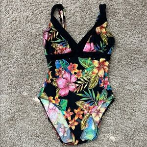 Great Lengths Tropical Floral Swimsuit Sz 12